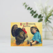 Kind & Kalkoen Briefkaart (Staand voorkant)