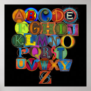 Kind kamer alfabet poster
