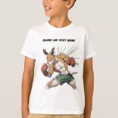 Kind Kangaroo Boxer Anime Illustratie T-Shirt (Voorkant)