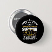 Kind kanker bewustzijn lint's ronde button 5,7 cm (Voorkant /achterkant)