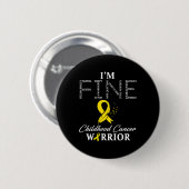 Kind kanker krijger Ik ben in orde Ronde Button 5,7 Cm (Voorkant /achterkant)