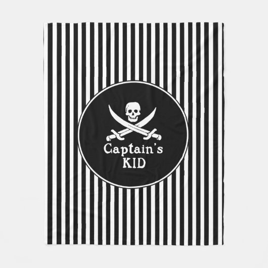 Kind kapitein fleece deken (Voorkant)