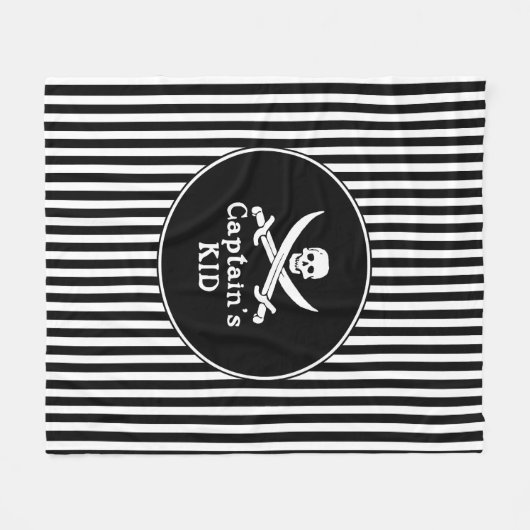 Kind kapitein fleece deken (Voorkant (Horizontaal))