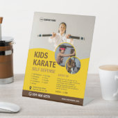 Kind Karate Class Custom Reclamebord Met Voetstuk (Insitu)