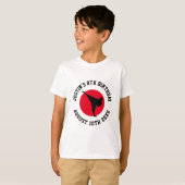 Kind karate t shirt voor vechtsporten Verjaardag (Voorkant volledig)