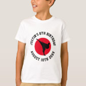 Kind karate t shirt voor vechtsporten Verjaardag (Voorkant)