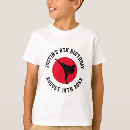 Kind karate t shirt voor vechtsporten Verjaardag