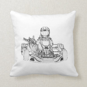 Kind Kart/Gecontroleerde vlaggenpiloot Kussen