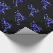 Kind Kart in blauw Cadeaupapier (Hoek)