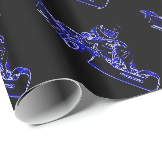 Kind Kart in blauw Cadeaupapier (Rol Hoek)