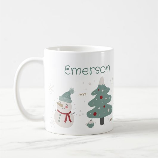 Kind Kerst Gepersonaliseerde Mok (Links)
