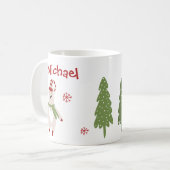 Kind Kerst Gepersonaliseerde Mok (Voorkant links)