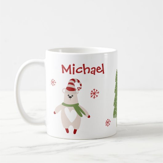 Kind Kerst Gepersonaliseerde Mok (Links)