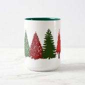 Kind kerstbomen Art Row Party Mok (Center)