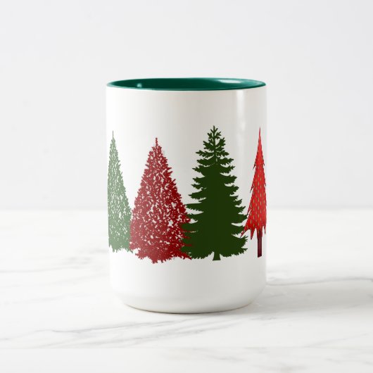 Kind kerstbomen Art Row Party Mok (Center)
