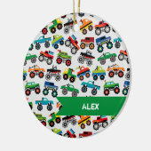 Kind kerstboom voor grote vrachtwagenkinderen keramisch ornament (Links)