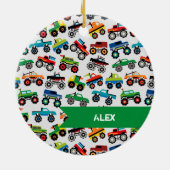 Kind kerstboom voor grote vrachtwagenkinderen keramisch ornament (Achterkant)