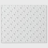 Kind Kerstmis zwart en White Winter Teddy Bears Cadeaupapier (Vlak)