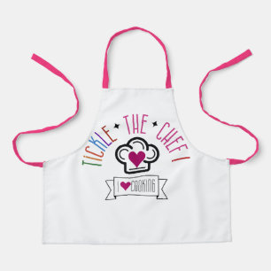 Kind "Kietelen de Chef I hart koken" Schort, roze Schort