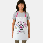 Kind "Kietelen de Chef I hart koken" Schort, roze Schort (Insitu)