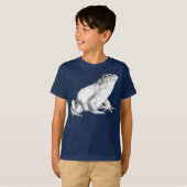 Kind Kikker T-shirt Bullfrog Art T-shirt Cool Kikk (Voorkant volledig)