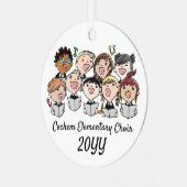 Kind: Kind Kiekerkkoor Muziekleraar Metalen Ornament (Voorkant links)