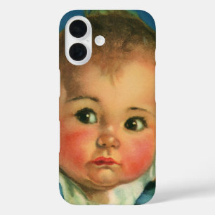 kind, kind, kind of meisje in hoge kinderstoel iPhone 16 hoesje