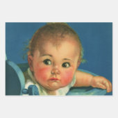  kind, kind, kind of meisje in hoge kinderstoel inpakpapier vel (Voorkant 2)