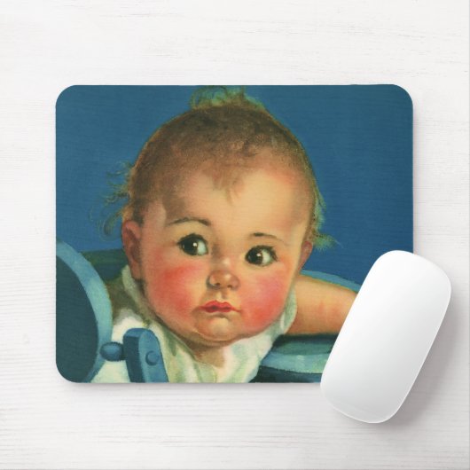  kind, kind, kind of meisje in hoge kinderstoel muismat (Met muis)