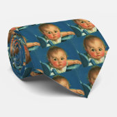  kind, kind, kind of meisje in hoge kinderstoel stropdas (Opgerold)