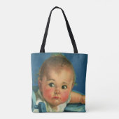  kind, kind, kind of meisje in hoge kinderstoel tote bag (Achterkant)