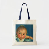  kind, kind, kind of meisje in hoge kinderstoel tote bag (Voorkant)