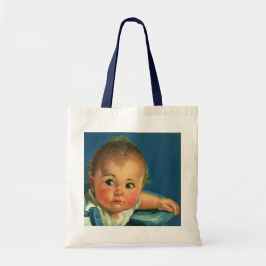  kind, kind, kind of meisje in hoge kinderstoel tote bag (Voorkant)