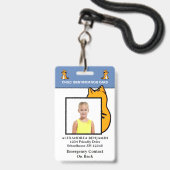 Kind Kinder foto-ID ID Identificatieformulier aang Badge (Front with Lanyard)