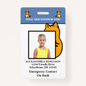 Kind Kinder foto-ID ID Identificatieformulier aang Badge (Voorkant)