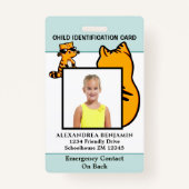 Kind - Kinder foto-ID-identiteitskaart Aangepast Badge (Voorkant)