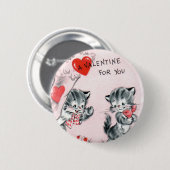 Kind Kitten Valentijn Pin Ronde Button 5,7 Cm (Voorkant /achterkant)