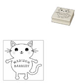 Kind kitty kat schattig rubberstempel (Gestempeld)