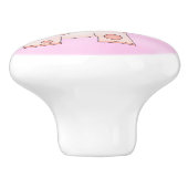 Kind Knobs en pulls Cute Pink Giraffe Keramische Knop (Zijkant)
