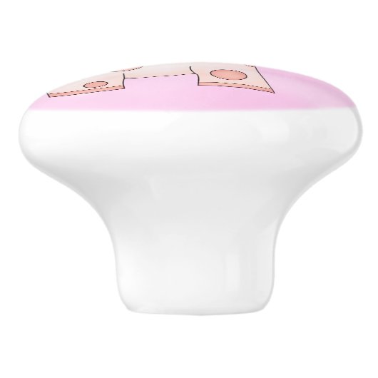 Kind Knobs en pulls Cute Pink Giraffe Keramische Knop (Zijkant)