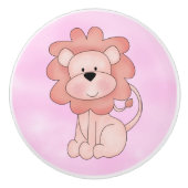 Kind Knobs en pulls Cute Pink Lion Keramische Knop (Voorkant)
