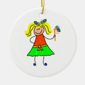 Kind kop-ijs keramisch ornament (Voorkant)