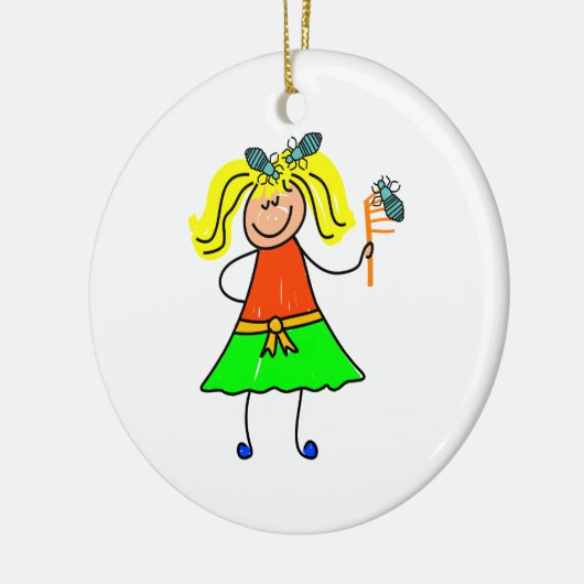 Kind kop-ijs keramisch ornament (Links)