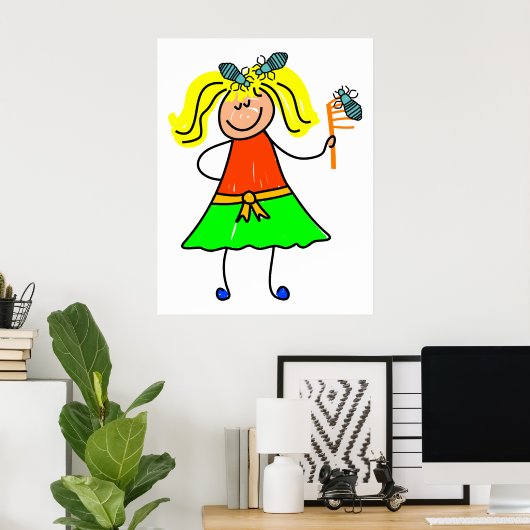 Kind kop-ijs poster (Thuiskantoor)