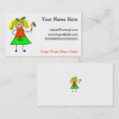 Kind kop-ijs visitekaartje (Voorkant / Achterkant)