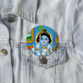 Kind Krishna Knop Ronde Button 7,6 Cm (In situ)