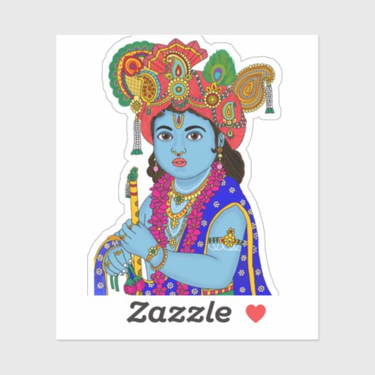 Kind Krishna Sticker (Vel)