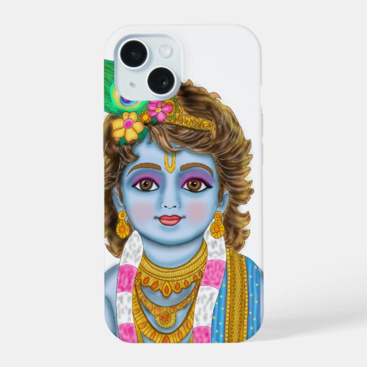 Kind Krishna Telefoon Hoesje iPhone 15 Case (Achterkant)