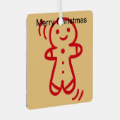 Kind Kunst werk op Kerstmis Metalen Ornament (Voorkant Rechts)