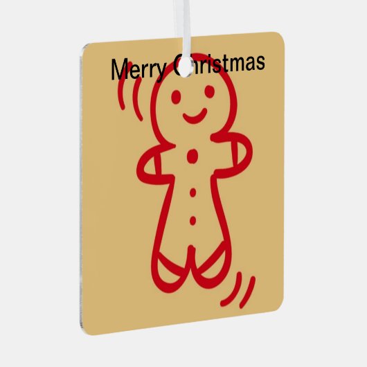 Kind Kunst werk op Kerstmis Metalen Ornament (Voorkant Rechts)